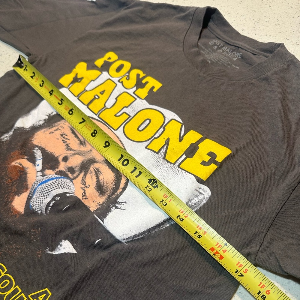 Post Malone F-1 Trillion tour unisex long sleeve tee /pre-loved, sleeve details - Picture 9 of 10